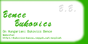 bence bukovics business card